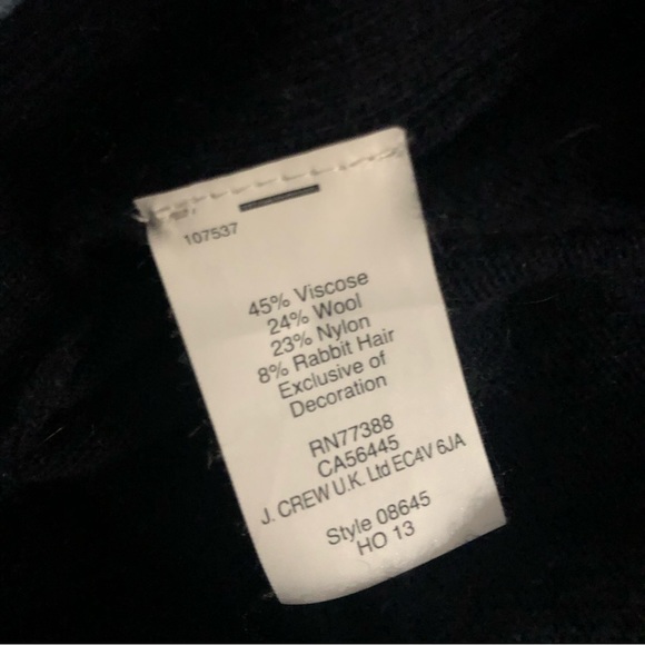 J. Crew wool/rabbit hair lightweight blue/navy sweater. Sz Small - Picture 5 of 8